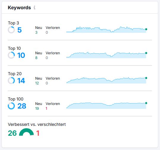 Niepmann GmbH Ranking Ausschnitt März 2025 Semrush Screenshot
